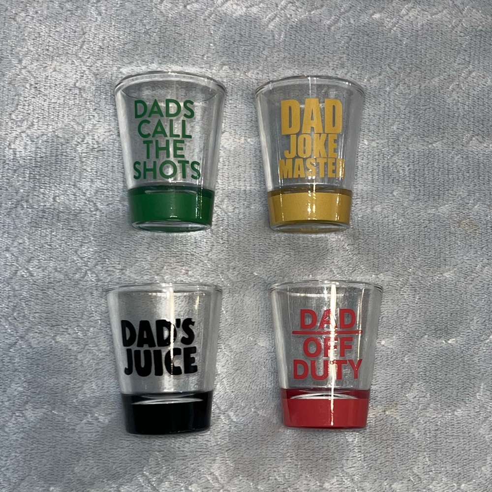 Set of Dad-Themed Shot Glasses